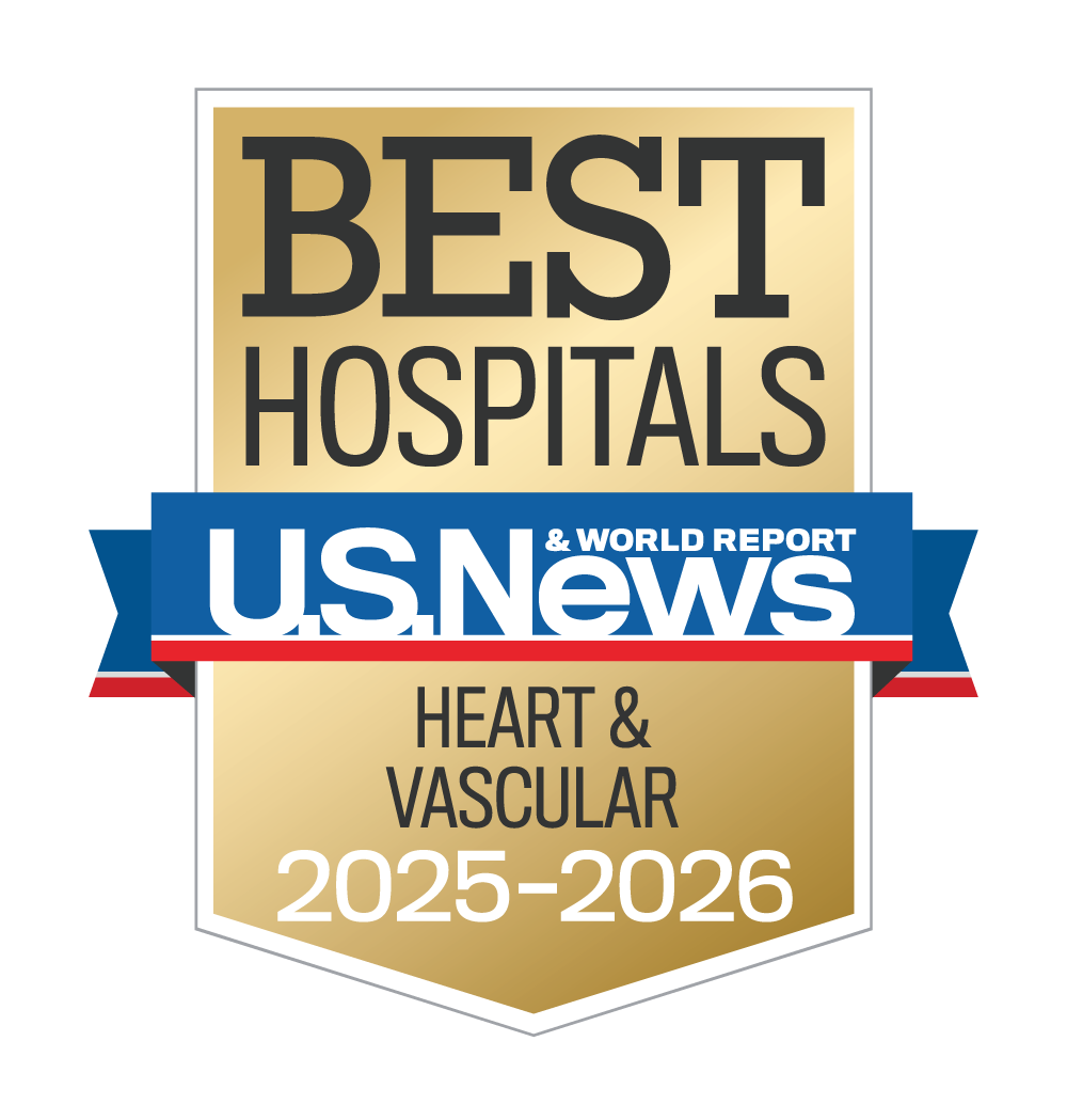 Morristown medical center recognized by US News as nationally ranked for heart & vascular care. 