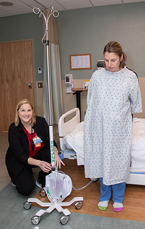 Invention by nurse at Morristown Medical Center helps patients move safely after a procedure.