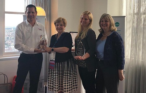 Morristown Medical Center accepts hand hygiene compliance award