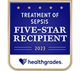 Ganador de 5 estrellas de Healthgrades por el tratamiento de la sepsis