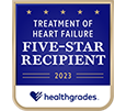 Ganador de 5 estrellas de Healthgrades por el tratamiento de la insuficiencia cardíaca