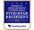 Ganador de 5 estrellas de Healthgrades por el tratamiento de la enfermedad pulmonar obstructiva crónica