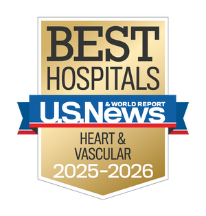 Morristown medical center recognized by US News as nationally ranked for heart & vascular care. 