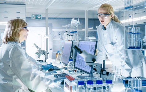 Medical researchers in the lab