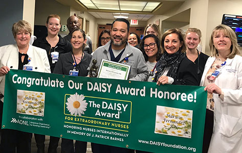 Marwin Fernandez was honored for a DAISY Award.