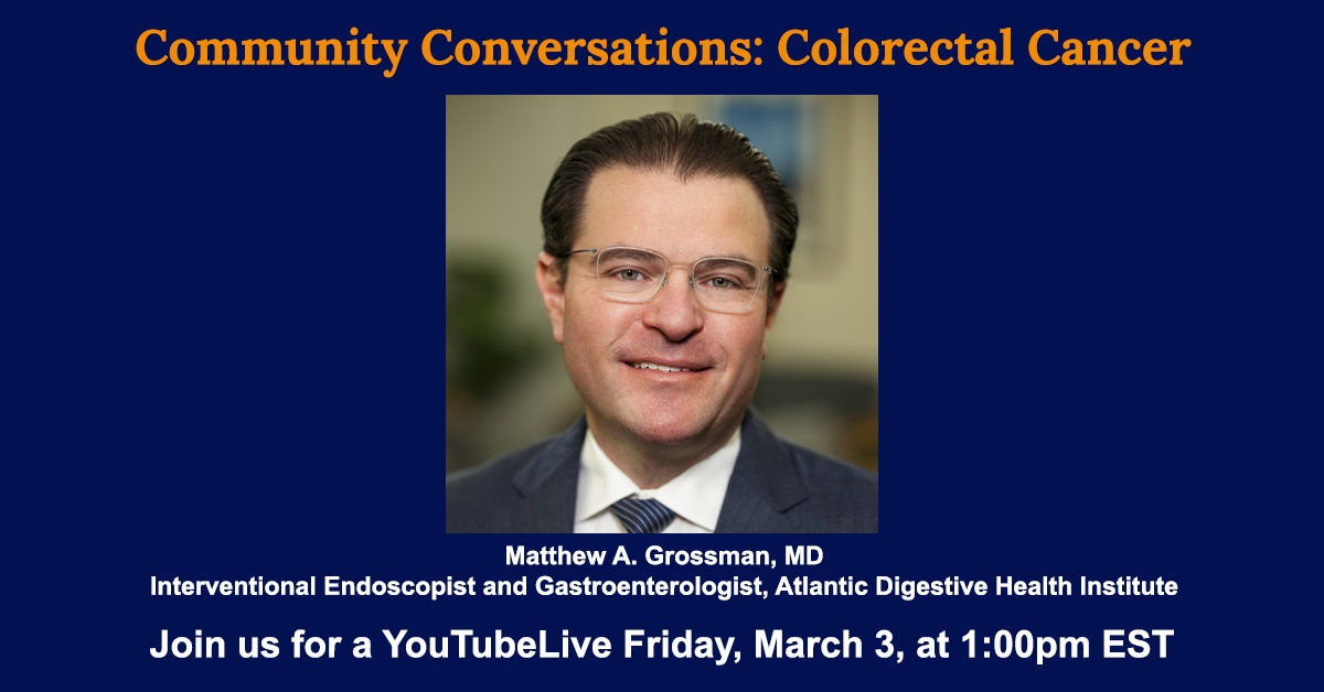 YouTube Live for colorectal cancer awareness.