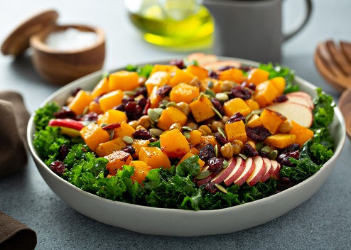  Fall Harvest Salad with Roasted Sweet Potatoes 