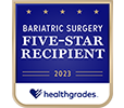 Ganador de 5 estrellas de Healthgrades por cirugía bariátrica