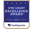 Spine surgery excellence award from Healthgrades