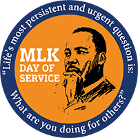 MLK day of service logo.