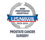 Morristown Medical Center recognized as a high performing hospital for prostate cancer surgery by U.S. News. 