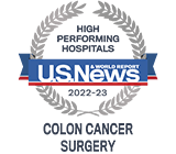 U.S. News & World Report high performing: cirugía para el cáncer de colon