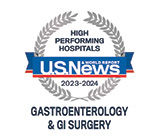 US News High Performing Hospitals: Gastroenterología y cirugía gastrointestinal