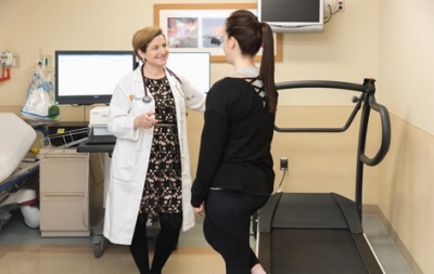 Claire Boccia-Lang, MD, with female patient