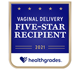 Calificación de 5 estrellas en parto vaginal de Healthgrades