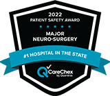 Premio CareChex a la Excelencia Médica en Neurocirugía Mayor - Hospital núm. 1 de New Jersey
