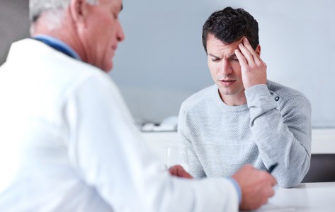 man complains of concussion to doctor
