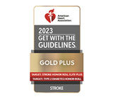 Premio Stroke Gold Plus Quality Achievement Award con especialización en: accidentes cerebrovasculares Elite Plus, y especialización en: diploma de honor en diabetes