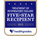 Ganador de 5 estrellas de Healthgrades por el tratamiento de la insuficiencia respiratoria