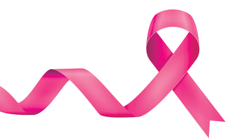 Lazo rosa para concientizar sobre el cáncer de mama.