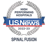 US News High Performing for Spinal Fusion