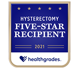 Calificación de 5 estrellas en histerectomía de Healthgrades