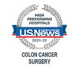 U.S. News & World Report high performing: cirugía para el cáncer de colon