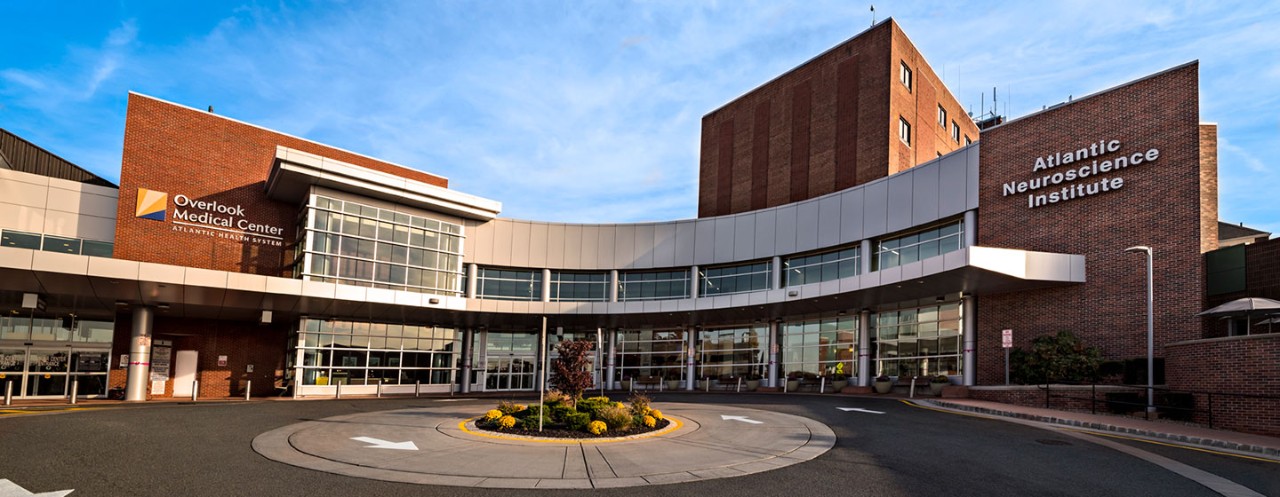 A photo of the facade of Overlook Medical Center.