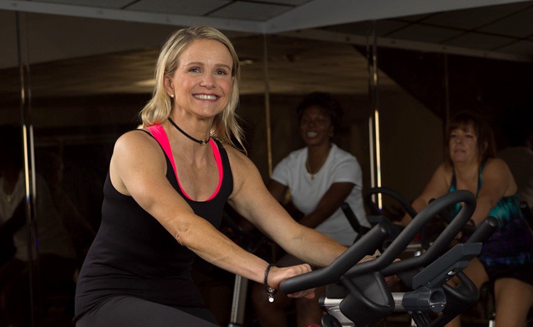 Charlene on treadmill after hip replacement