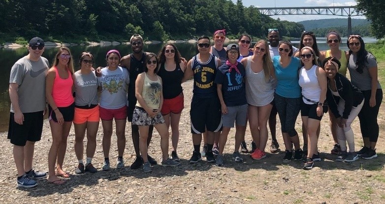 Obstetrics and Gynecology residents enjoy a day at the beach for their annual retreat.