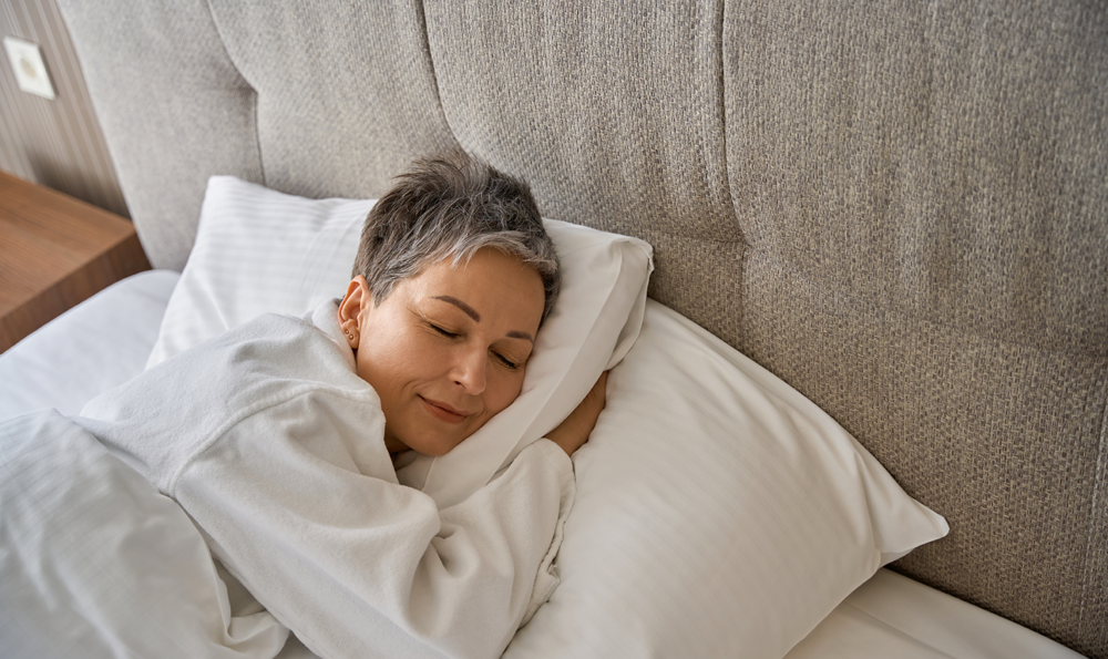 A woman sleeping